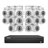 16 Channel 4K PoE PTZ Security Camera System, 8MP Outdoor PoE IP Cameras, Pan & Tilt, ONVIF Supported NVR, Two-Way Audio, Smart Human/Vehicle Detection